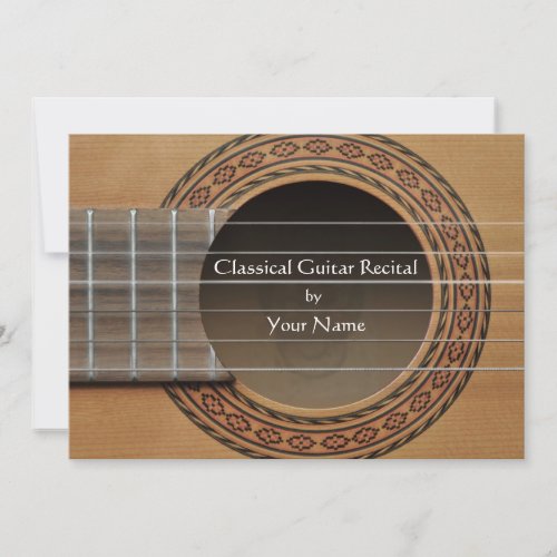 Classical Guitar Recital Invitation