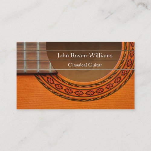 Classical Guitar rosette close_up Business Card
