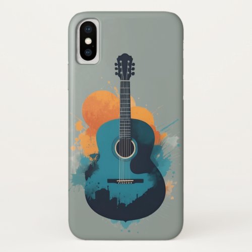 Classical Guitar Silhouette iPhone X Case