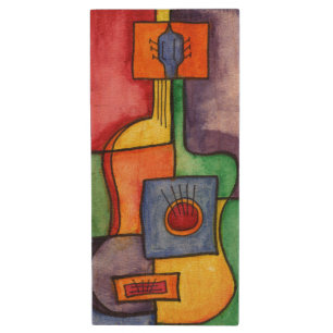 Classical Guitar Wood Flash Drive