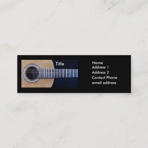 Customizable Classical Guitarist Business Card Templates