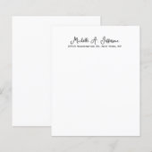 Classical Handwriting Creative Trendy Paper Sheet (Front/Back)