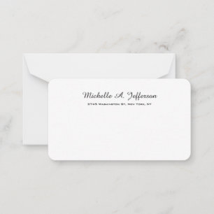 Classical Handwriting Creative Trendy White Note Card