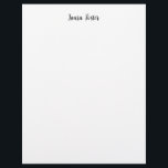 Classical Handwriting Elegant Name Black White Letterhead<br><div class="desc">An attractive,  eye-catching yet extremely simple design. I'm sure this is exactly what you're looking for.</div>