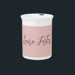 Classical Handwriting Elegant Name Rose Gold Beverage Pitcher<br><div class="desc">An attractive,  eye-catching yet extremely simple design. I'm sure this is exactly what you're looking for.</div>