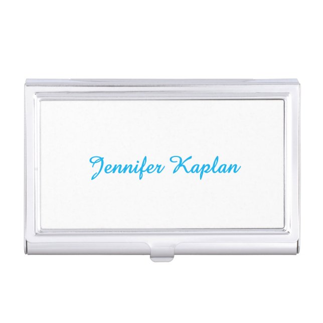 Classical Handwriting Minimalist Professional Business Card Case (Front)