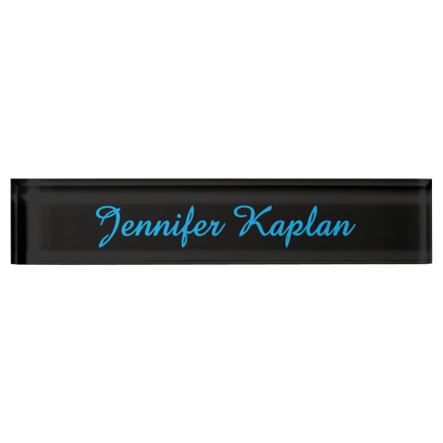 Classical Handwriting Minimalist Professional Desk Name Plate (Front)
