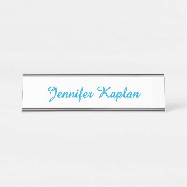 Classical Handwriting Minimalist Professional Desk Name Plate (Front)