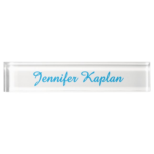 Classical Handwriting Minimalist Professional Desk Name Plate (Front)