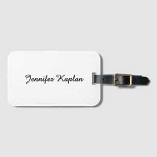 Classical Handwriting Minimalist Professional Luggage Tag