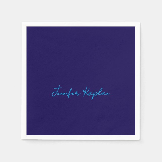 Classical Handwriting Minimalist Professional Napkins (Front)
