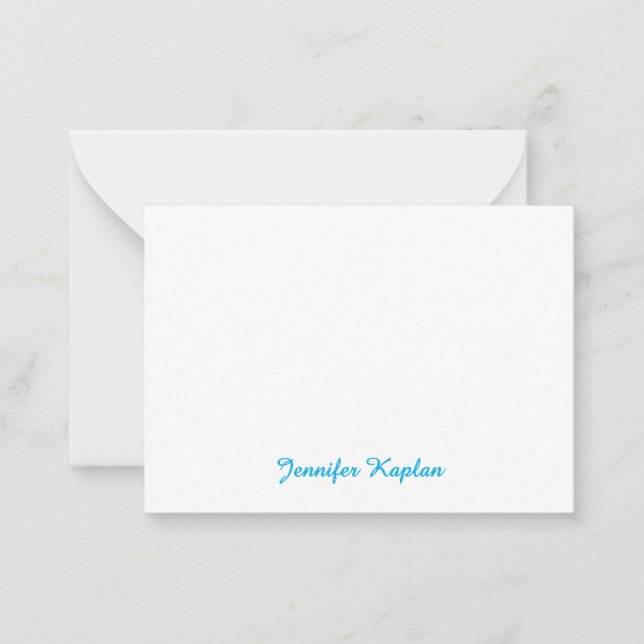 Classical Handwriting Minimalist Professional Note Card (Front)