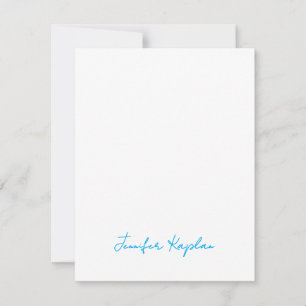 Classical Handwriting Minimalist Professional Note Card