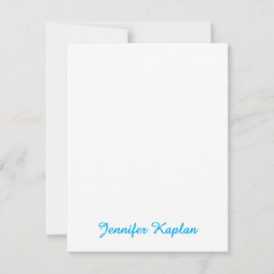 Classical Handwriting Minimalist Professional Note Card