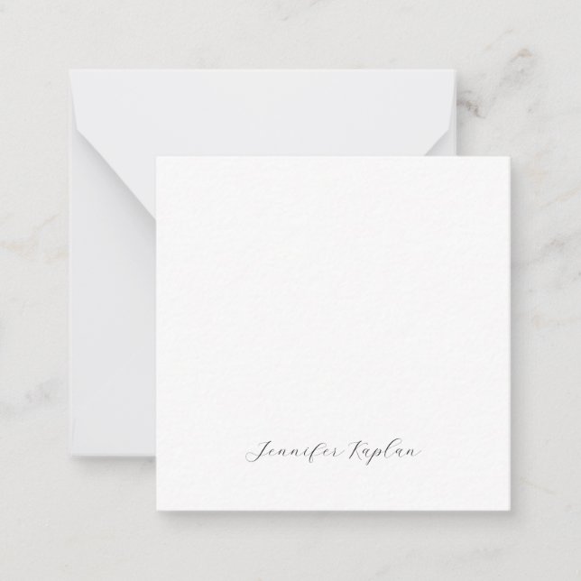 Classical Handwriting Minimalist Professional Note Card (Front)