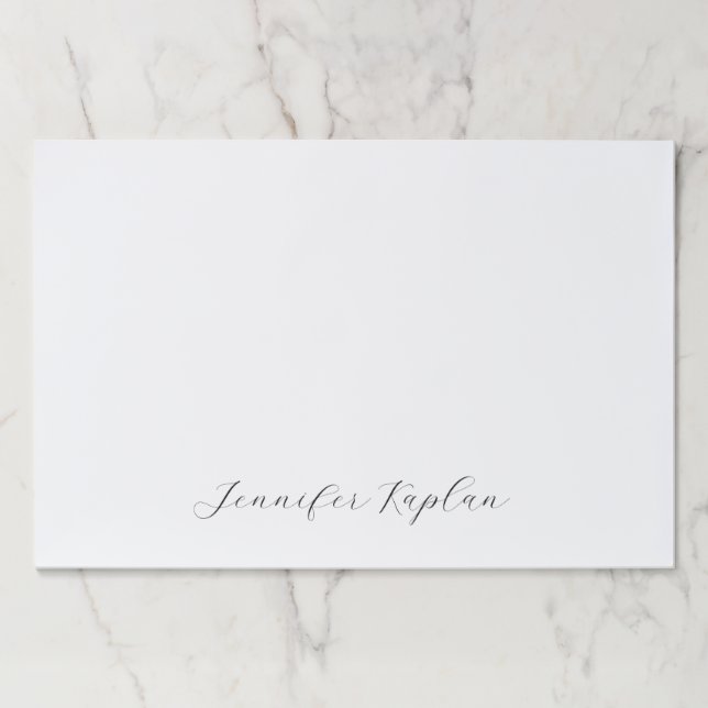 Classical Handwriting Minimalist Professional Paper Pad (Front)