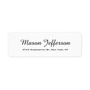 Classical Handwriting Plain Elegant Professional Label