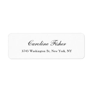 Classical Handwriting Plain Simple White Label