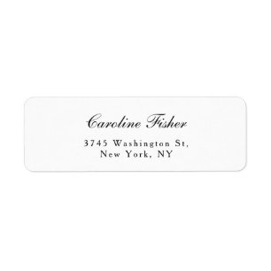Classical Handwriting Plain Simple White Label
