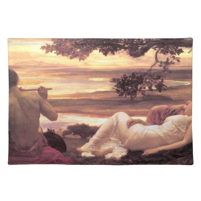 Classical Idyll (by Frederic Leighton) Cloth Placemat (Front)