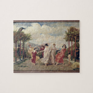 Classical Idyll (oil on canvas) Jigsaw Puzzle