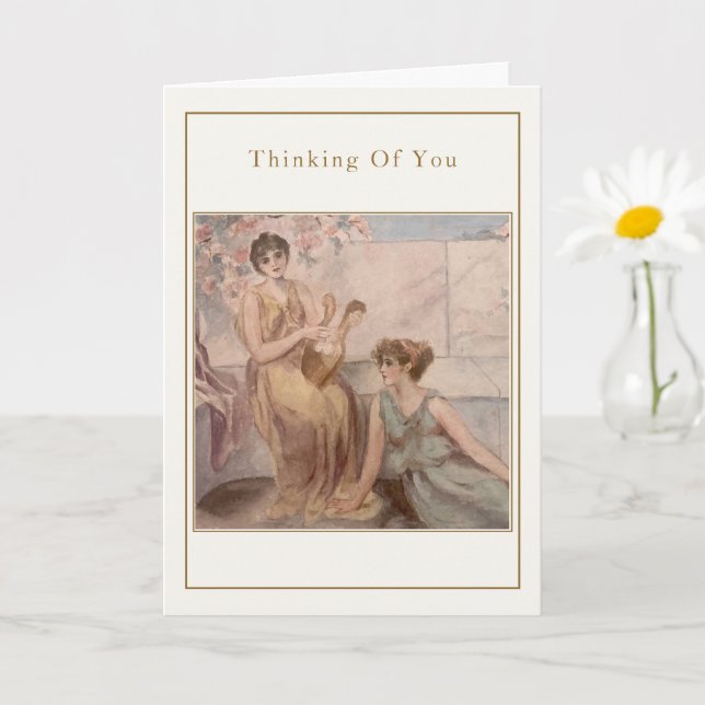 Classical Ladies – “Thinking of You” Card (Small Plant)