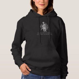 Classical Latin Quote  Sola Lingua Bona Est Lingua Hoodie