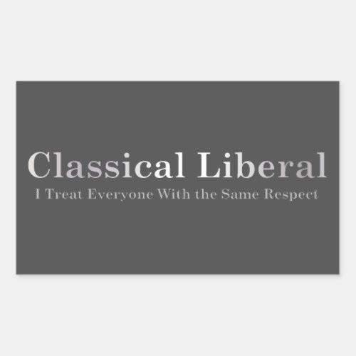 Classical Liberal Rectangular Sticker