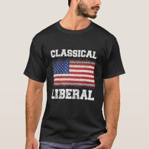Classical Liberal with American Flag T-Shirt