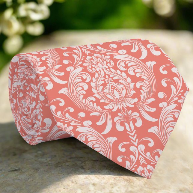 Classical Luxury Old Fashioned Damask Floral Royal Neck Tie (Creator Uploaded)