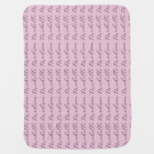 Classical Minimalist Name Handwriting Baby Blanket