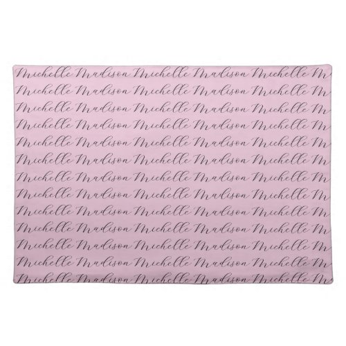 Classical Minimalist Name Handwriting Cloth Placemat