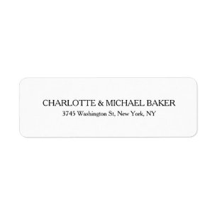 Classical Minimalist Plain Modern Family Name Label