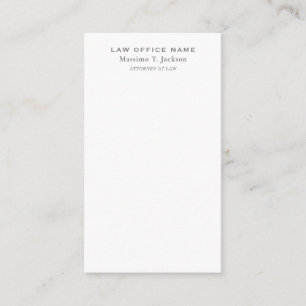 Classical Minimalist Plain Simple Black White Enclosure Card