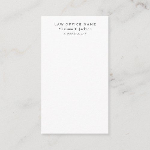 Classical Minimalist Plain Simple Black White Enclosure Card