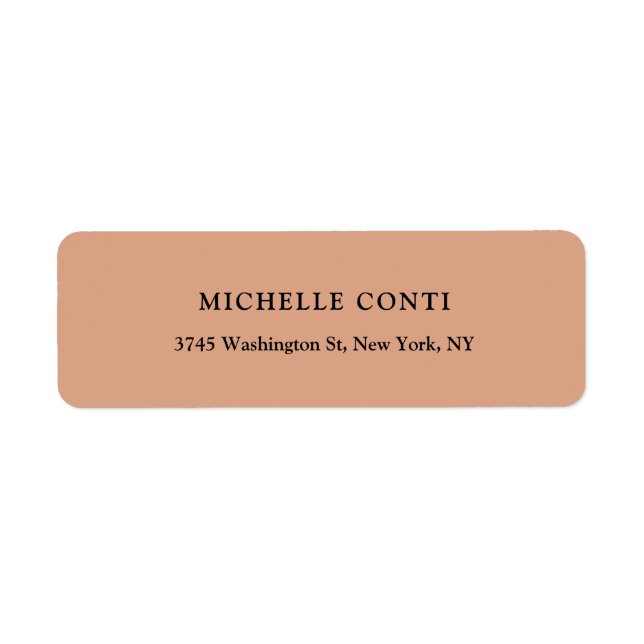 Classical Minimalist Plain Simple  Label (Front)