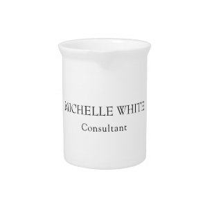Classical Minimalist Professional Add Name Beverage Pitcher