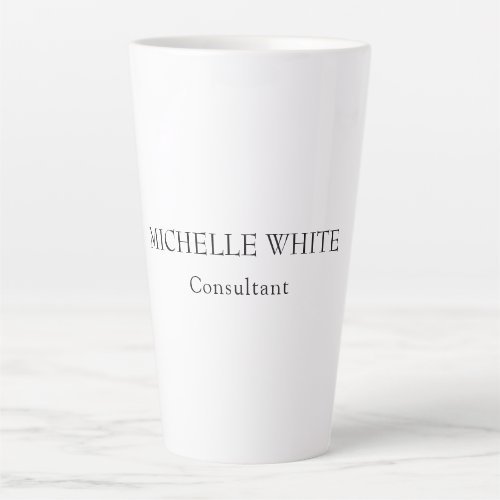 Classical Minimalist Professional Add Name Latte Mug