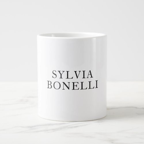 Classical Minimalist Professional Plain Add Name Giant Coffee Mug