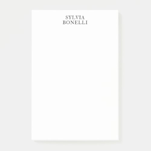 Classical Minimalist Professional Plain Add Name Post_it Notes