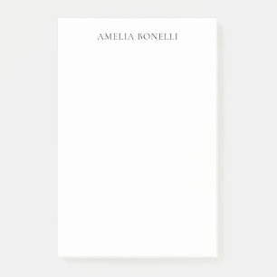 Classical Minimalist Professional Plain Add Name Post-it Notes