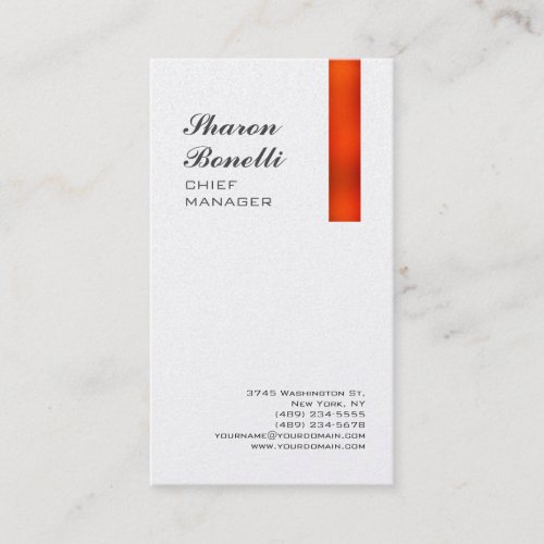 Classical Minimalist Professional Premium Pearl Business Card