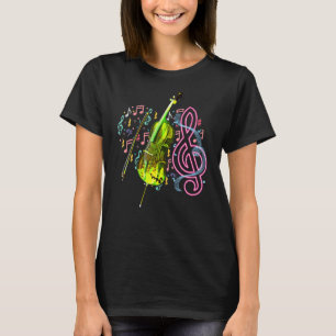 Classical Music Cellist Musician Heart Treble Clef T-Shirt