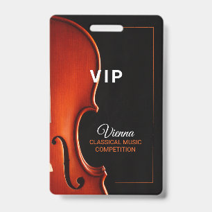 Classical Music Competition Event VIP Access Badge