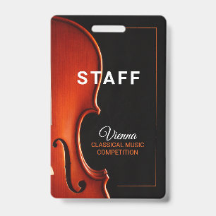 Classical Music Competition Staff All Access Badge