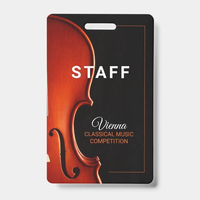 Classical Music Competition Staff All Access Badge (Front)