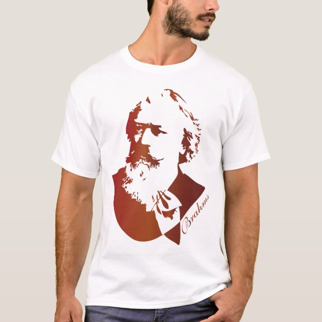 Classical Music Composer Johannes Brahms Tee (Front)