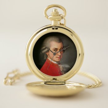 Classical Music Composer Mozart Graduation Gift Pocket Watch by LiteraryLasts at Zazzle