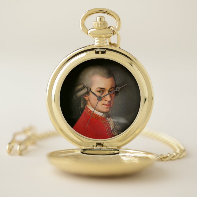 Classical Music Composer Mozart Graduation Gift Pocket Watch (Inside)