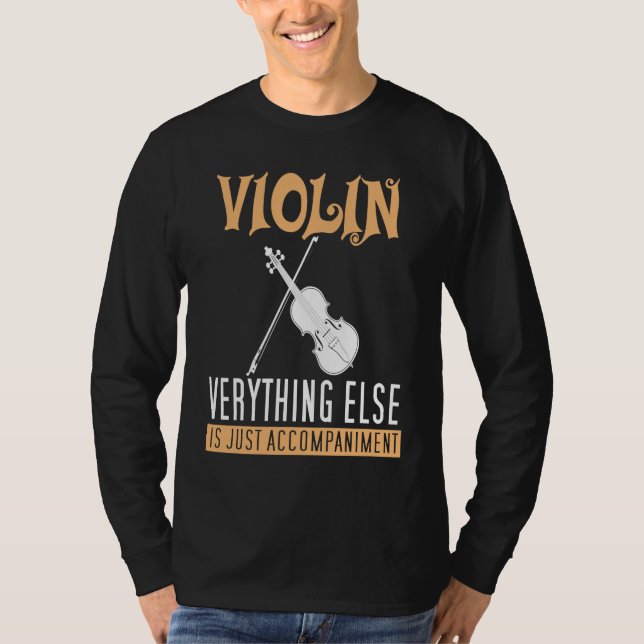 Classical Music Composers Violin Word  For Music T-Shirt (Front)